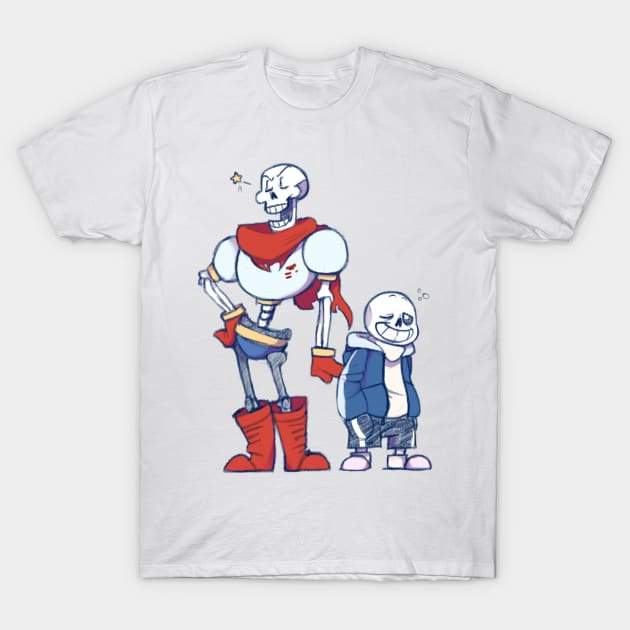 Undertale - San & Papyrus T-Shirt by jojacula